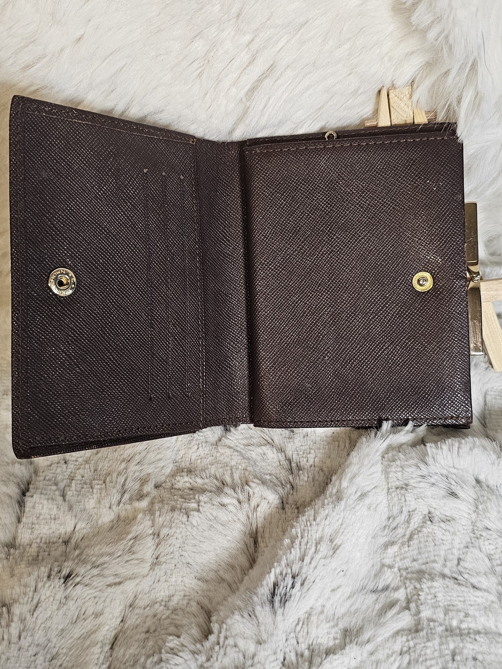 Burberry Beige and Brown Plaid Compact Kiss Wallet - Picture 7 of 14